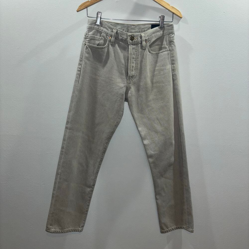 Goldsign Jeans- Mid Rise Low Slung Straight Leg Relaxed Fit Jeans